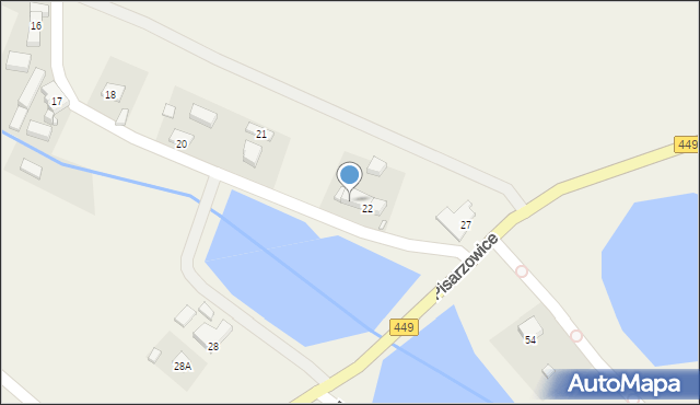 Pisarzowice, Pisarzowice, 21, mapa Pisarzowice