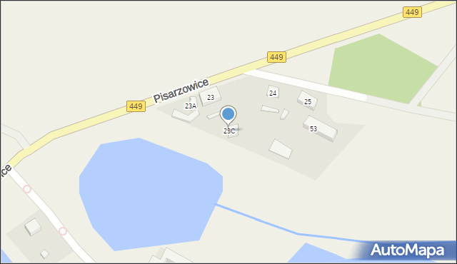 Pisarzowice, Pisarzowice, 23C, mapa Pisarzowice