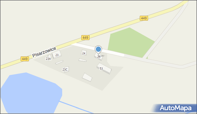 Pisarzowice, Pisarzowice, 25, mapa Pisarzowice