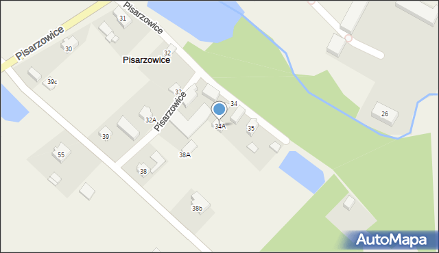 Pisarzowice, Pisarzowice, 34A, mapa Pisarzowice