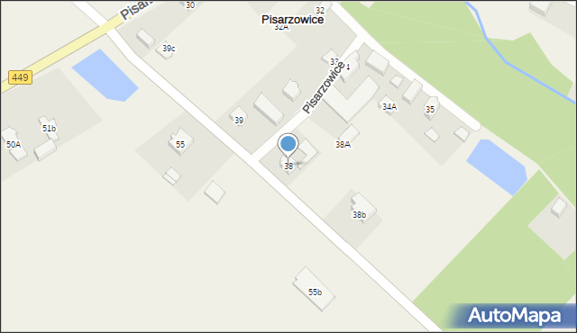 Pisarzowice, Pisarzowice, 38, mapa Pisarzowice