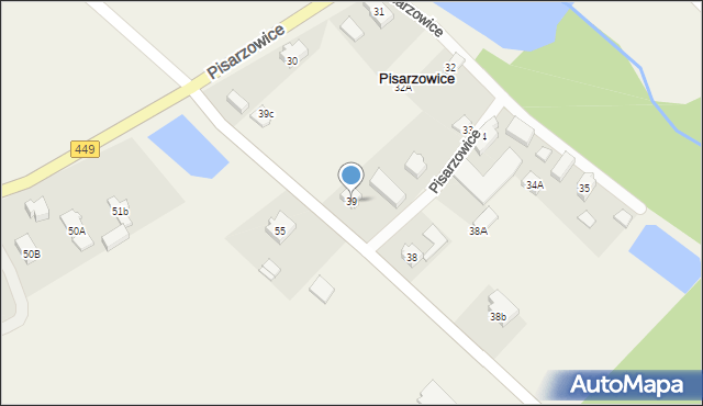 Pisarzowice, Pisarzowice, 39, mapa Pisarzowice