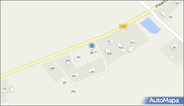 Pisarzowice, Pisarzowice, 48j, mapa Pisarzowice