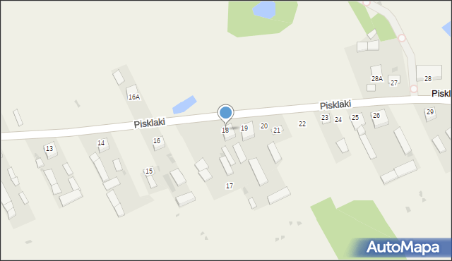 Pisklaki, Pisklaki, 18, mapa Pisklaki