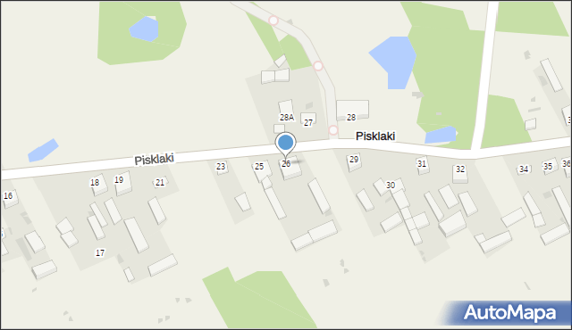 Pisklaki, Pisklaki, 26, mapa Pisklaki