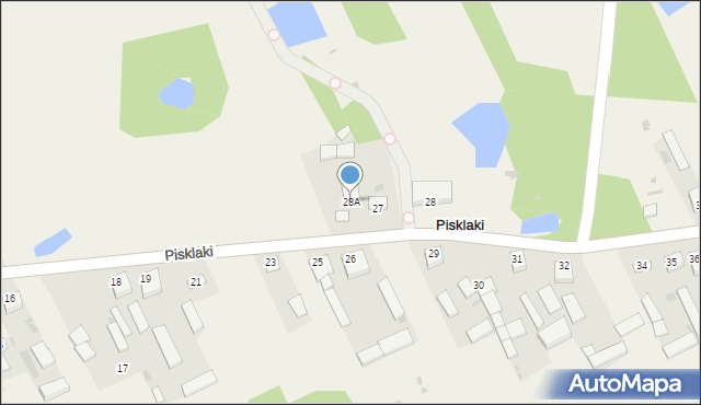 Pisklaki, Pisklaki, 28A, mapa Pisklaki