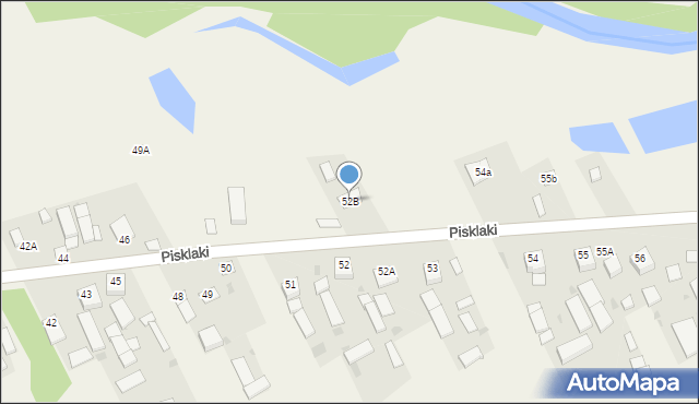 Pisklaki, Pisklaki, 52B, mapa Pisklaki