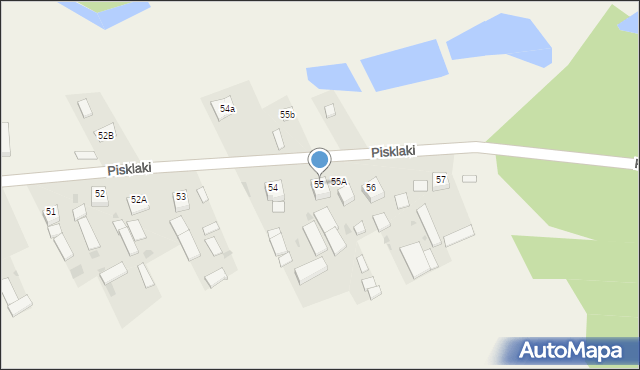 Pisklaki, Pisklaki, 55, mapa Pisklaki