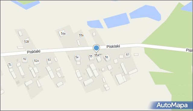 Pisklaki, Pisklaki, 55A, mapa Pisklaki