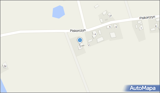 Piskorczyn, Piskorczyn, 1, mapa Piskorczyn