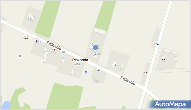 Piskornia, Piskornia, 25, mapa Piskornia