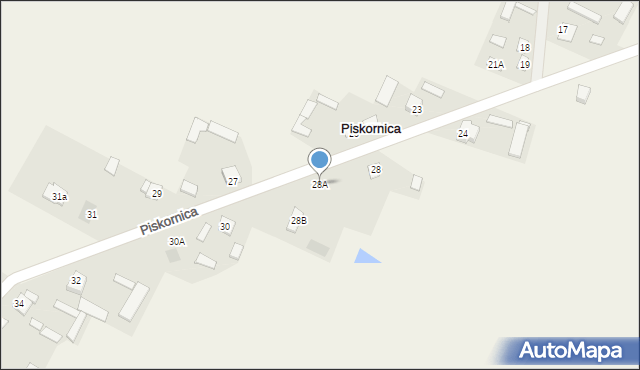 Piskornica, Piskornica, 28A, mapa Piskornica