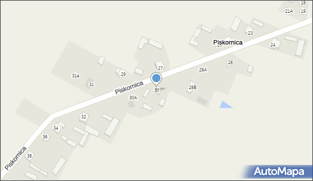 Piskornica, Piskornica, 30, mapa Piskornica