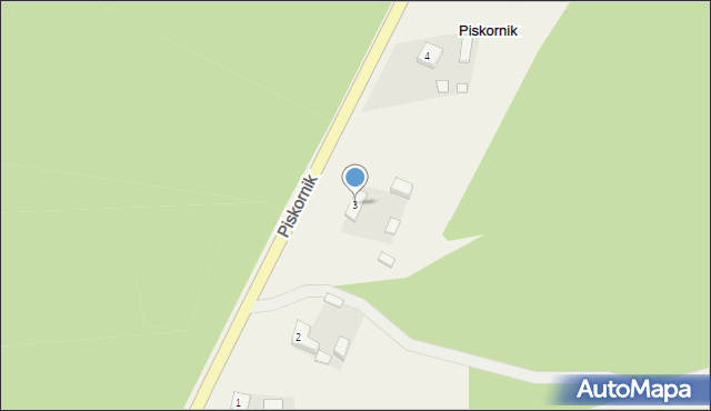 Piskornik, Piskornik, 3, mapa Piskornik