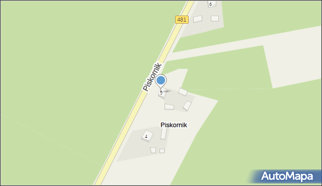 Piskornik, Piskornik, 5, mapa Piskornik