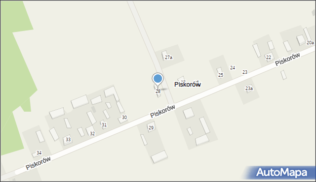 Piskorów, Piskorów, 28, mapa Piskorów