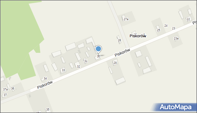 Piskorów, Piskorów, 30, mapa Piskorów