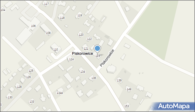 Piskorowice, Piskorowice, 123, mapa Piskorowice