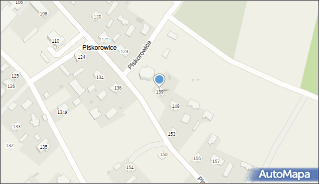 Piskorowice, Piskorowice, 139, mapa Piskorowice