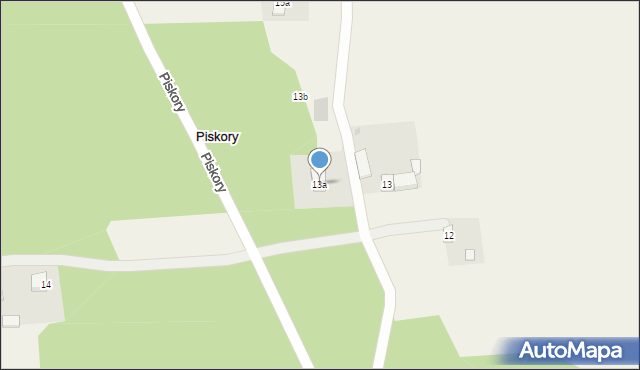 Piskory, Piskory, 13a, mapa Piskory