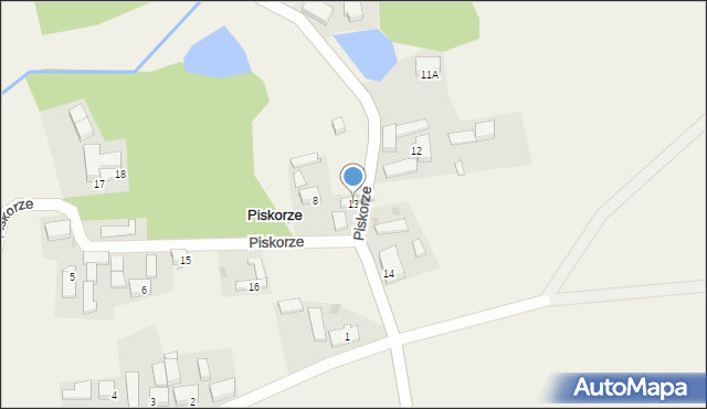 Piskorze, Piskorze, 13, mapa Piskorze