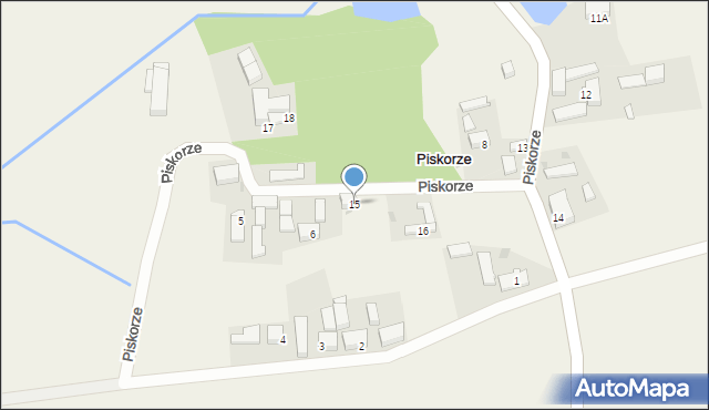 Piskorze, Piskorze, 15, mapa Piskorze