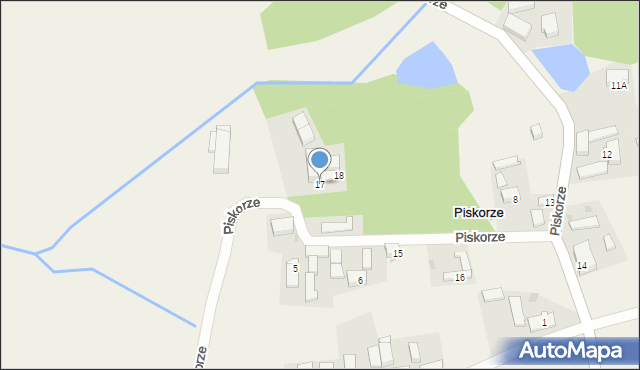Piskorze, Piskorze, 17, mapa Piskorze