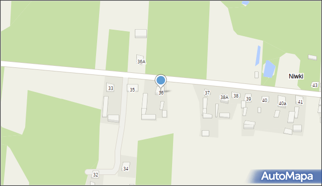 Piskorzeniec, Piskorzeniec, 36, mapa Piskorzeniec