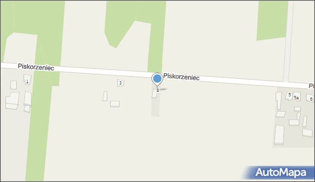 Piskorzeniec, Piskorzeniec, 4, mapa Piskorzeniec