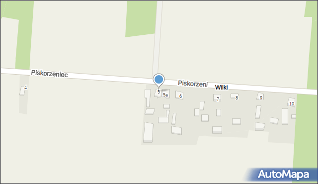 Piskorzeniec, Piskorzeniec, 5, mapa Piskorzeniec