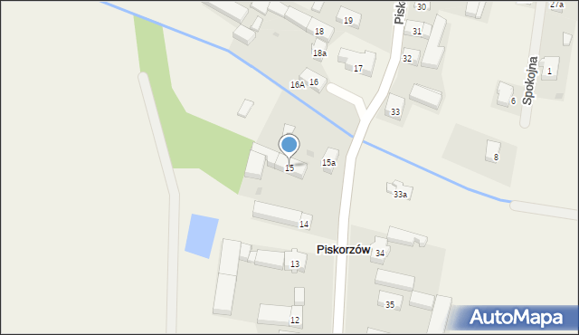 Piskorzów, Piskorzów, 15, mapa Piskorzów