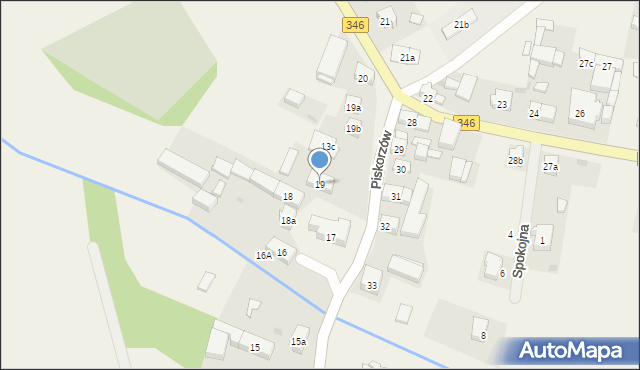 Piskorzów, Piskorzów, 19, mapa Piskorzów