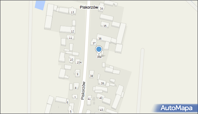 Piskorzów, Piskorzów, 38a, mapa Piskorzów