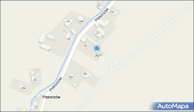 Piskorzów, Piskorzów, 25a, mapa Piskorzów