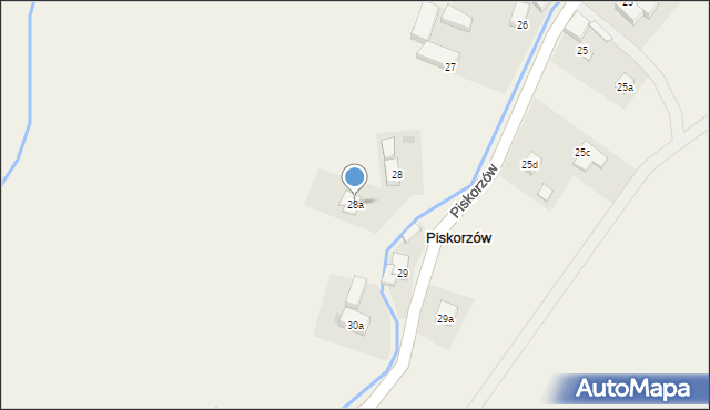 Piskorzów, Piskorzów, 28a, mapa Piskorzów