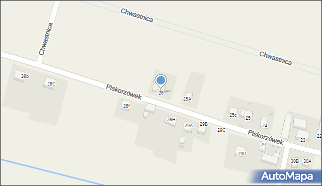 Piskorzówek, Piskorzówek, 26, mapa Piskorzówek