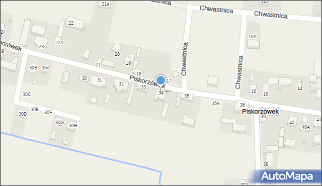 Piskorzówek, Piskorzówek, 34, mapa Piskorzówek