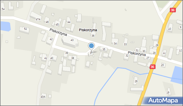 Piskorzyna, Piskorzyna, 37, mapa Piskorzyna