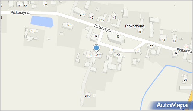 Piskorzyna, Piskorzyna, 40, mapa Piskorzyna