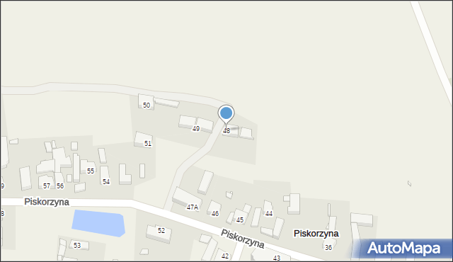 Piskorzyna, Piskorzyna, 48, mapa Piskorzyna