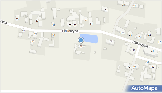 Piskorzyna, Piskorzyna, 53, mapa Piskorzyna