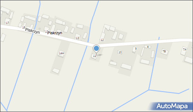 Piskrzyn, Piskrzyn, 12a, mapa Piskrzyn