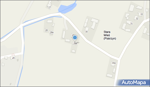 Piskrzyn, Piskrzyn, 29a, mapa Piskrzyn