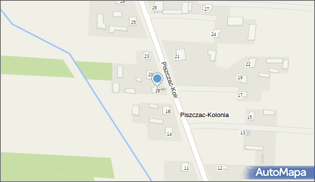 Piszczac-Kolonia, Piszczac-Kolonia, 18, mapa Piszczac-Kolonia