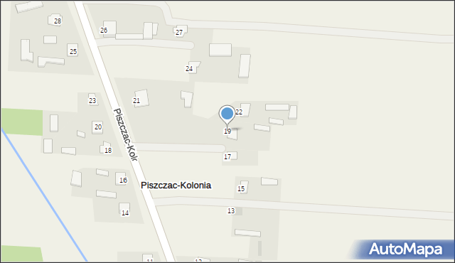 Piszczac-Kolonia, Piszczac-Kolonia, 19, mapa Piszczac-Kolonia