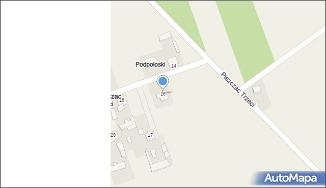 Piszczac Trzeci, Piszczac Trzeci, 16, mapa Piszczac Trzeci