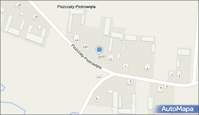 Piszczaty-Piotrowięta, Piszczaty-Piotrowięta, 13, mapa Piszczaty-Piotrowięta