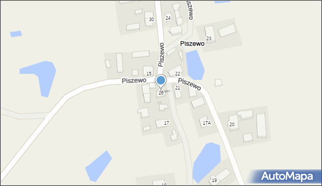 Piszewo, Piszewo, 16, mapa Piszewo