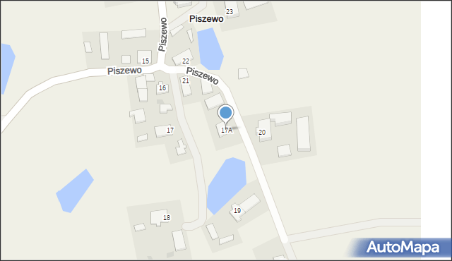 Piszewo, Piszewo, 17A, mapa Piszewo