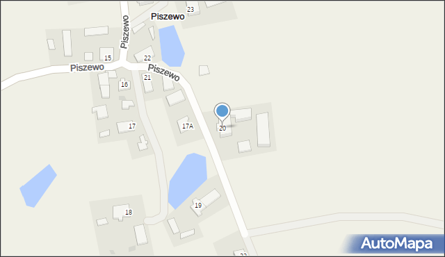 Piszewo, Piszewo, 20, mapa Piszewo